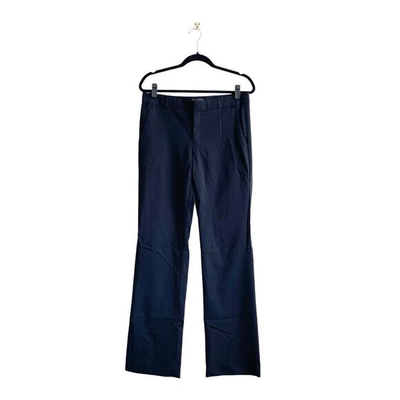 Banana Republic Womens Logan Straight Leg Pants Wool Blend Black Size 8L - Picture 1 of 9